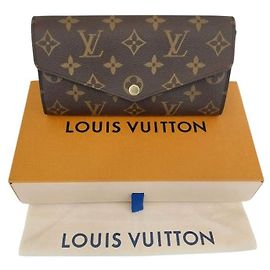 Louis Vuitton Sarah Wallet Monogram Canvas Brown Long Wallet Multiple colors