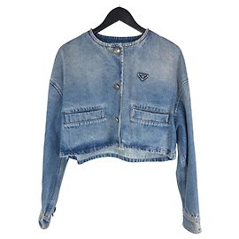 Prada Denim Bomberjacke Blau