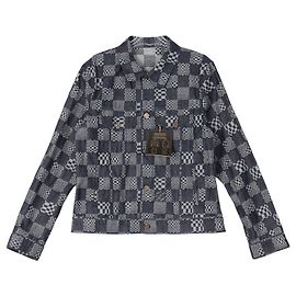 Louis Vuitton Distorted Denim Jacket Size Blue