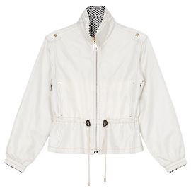 Louis Vuitton Reversible White Dot Zip-Up Jacket Size White