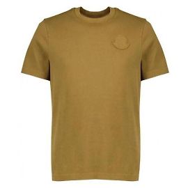 Moncler T-Shirt mit Kurzarm und gesticktem Logo Braun