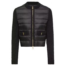 Moncler Cardigã com zíper acolchoado Preto