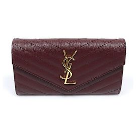 Autre Marque Cartera con solapa Large Monogram Burgundy Roja