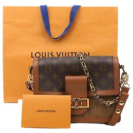 Louis Vuitton Bolsa de Ombro Dauphine MM Monogram Reverse Canvas Multicor