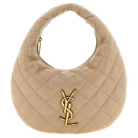 Autre Marque Beige Lamb Leather Handbag Beige