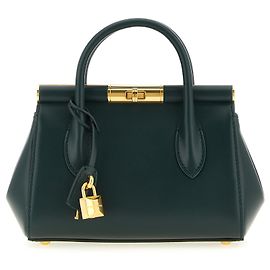Dolce & Gabbana Sac à main en cuir de veau bicolore Vert