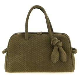 Jacquemus Sac à main en cuir de veau bicolore Vert