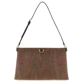 Etro Pochette en coton marron Marron