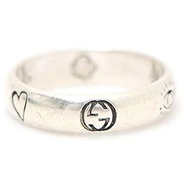 Gucci Anello Blind for Love Silver Ring Argento