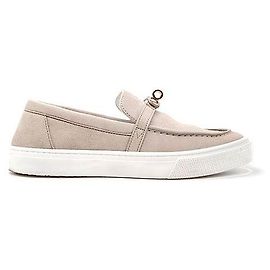 Mocassins Hermès Suede Game Beige Marron