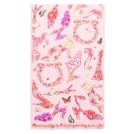 Pañuelo de seda Salvatore Ferragamo Rosa Rosa