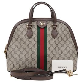 Gucci Sac cabas à poignées Ophidia Medium GG Canvas Marron Marron