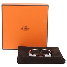 Hermès Clickashu Armband White Silver Silber
