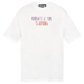 Versace Sauvage Logo T-Shirt Weiß Weiß