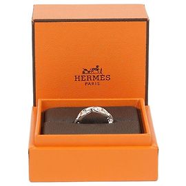 Hermès Anello Small Chandal Enchaine Silver Argento