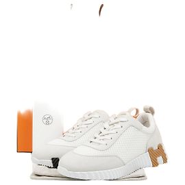 Hermès Bouncing Donna White Brown Marrone