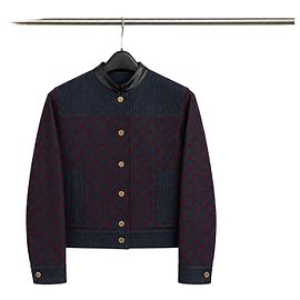 Louis Vuitton Velvet Denim Jacket Blue Blue