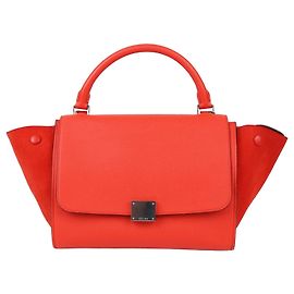 Céline mala Trapeze Small Orange Top Handle Laranja