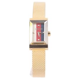 Gucci Reloj con correa de metal G-Frame Plata