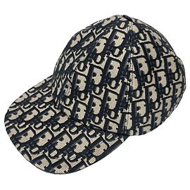 Cappello Dior Oblique Beige in Cotone Marrone