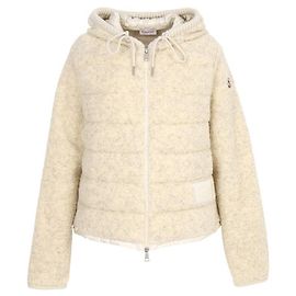 Moncler Casaco Acolchoado com Capuz para Mulher Branco