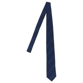 Cravatta in seta blu a righe Brunello Cucinelli Blu