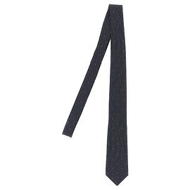 Autre Marque Corbata de seda azul con lunares SAINT LAURENT Azul