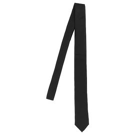 Corbata de seda negra Dolce & Gabbana logo DG jacquard Negro