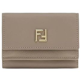 Fendi Beige Calf Leather Bos Taurus Wallet Beige