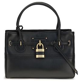Chloé Sac à main en cuir de buffle noir Noir