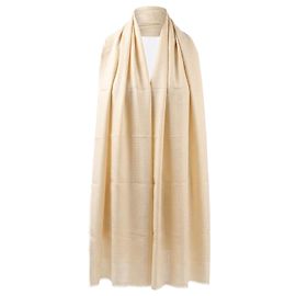 Lenço de seda e lã Givenchy Large Square Bege Bege