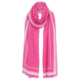 Lenço quadrado grande rosa de lã e seda Givenchy Rosa