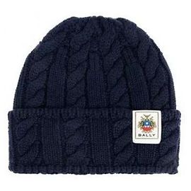 Bally Wool Beanie Blue Merino Wool Blue
