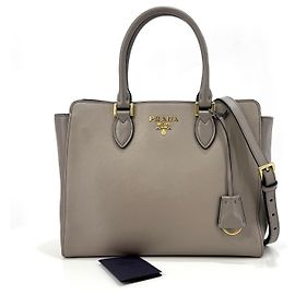 Prada Borsa Tote Saffiano Borsa a Tracolla D'oro