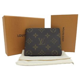 Louis Vuitton Cartera Multiple de Monogram Canvas Brown Castaño