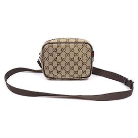 Gucci Borsa a tracolla mini GG Canvas WEB Marrone