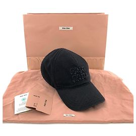 Miu Miu Denim Cap Blue Blue