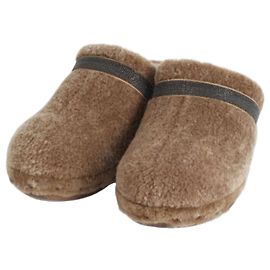Brunello Cucinelli Shearling Clog Brown Brown