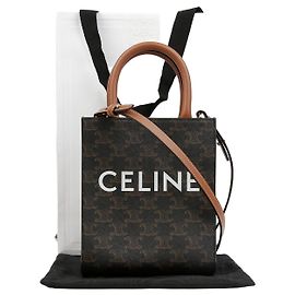 Céline Vertical Cabas Mini Schultertasche Braun