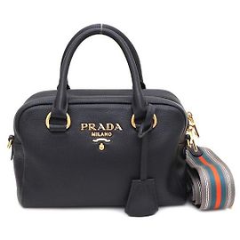 Prada Borsa Tote e Borsa a Tracolla Vitello Phoenix Nero