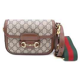 Gucci Mini Borsa a Tracolla e a Spalla Horsebit Marrone