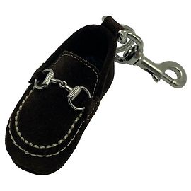 Gucci Porte-clés mocassin en daim Horsebit Marron
