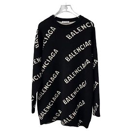 Suéter Balenciaga Multi Logo Preto Preto