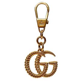 Gucci Chain Double G Keyring Gold Metal Golden