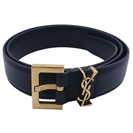 Autre Marque Women's Cassandra Smooth Leather Belt Gold Golden
