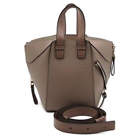 Loewe Compact Hammock Bag Small Tote and Shoulder Bag Brown