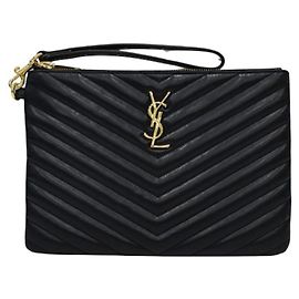 Autre Marque Monogram Matelassé Women's Clutch Black