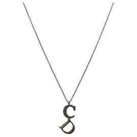 Dior Vertical CD Silver Halskette Silber