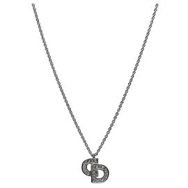 Dior Collier Cubic CD Silver Argenté