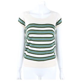 Louis Vuitton Kurzarm Strick Pullover Mehrfarbig Mehrfarben